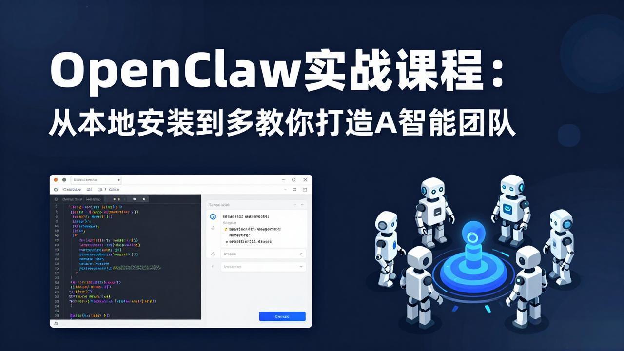 （17883期）OpenClaw实战课程：从本地安装到多Agent协同，手把手教你打造AI智能团队