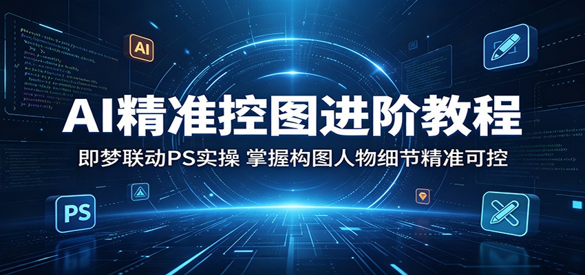 AI精准控图进阶教程:即梦联动PS实操,掌握构图人物细节精准可控