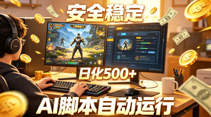 三角洲全自动挂G项目,AI脚本躺賺,日化500+,无需手动操作