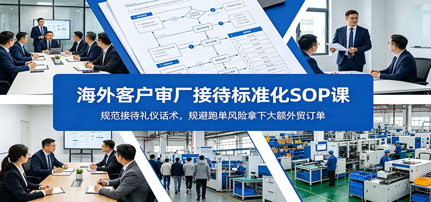 海外客户审厂接待标准化SOP课:规范接待礼仪话术,规避跑单风险拿下大额外贸订单